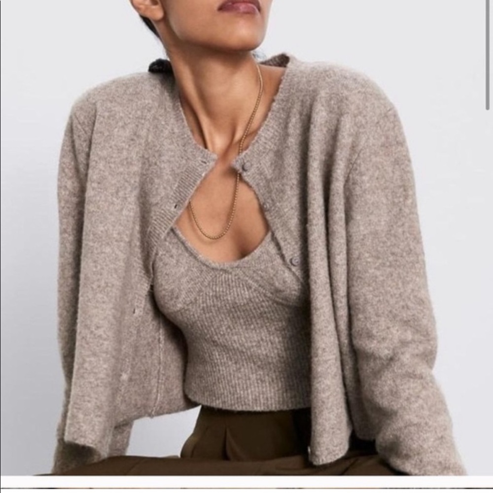 Zara wool blend knit set